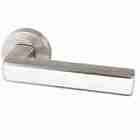 Ручка дверная межкомнатная Armadillo Urban Cube URB3 SN/White-19 матовый никель/белый